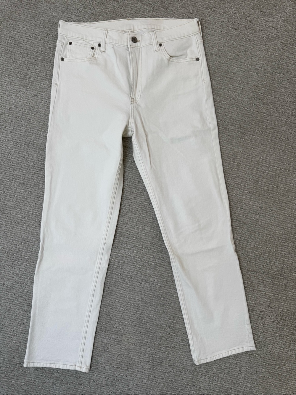 Gap 90’s Straight High Rise White Jeans